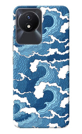 Blue Waves Vivo Y02/Y02T Back Cover